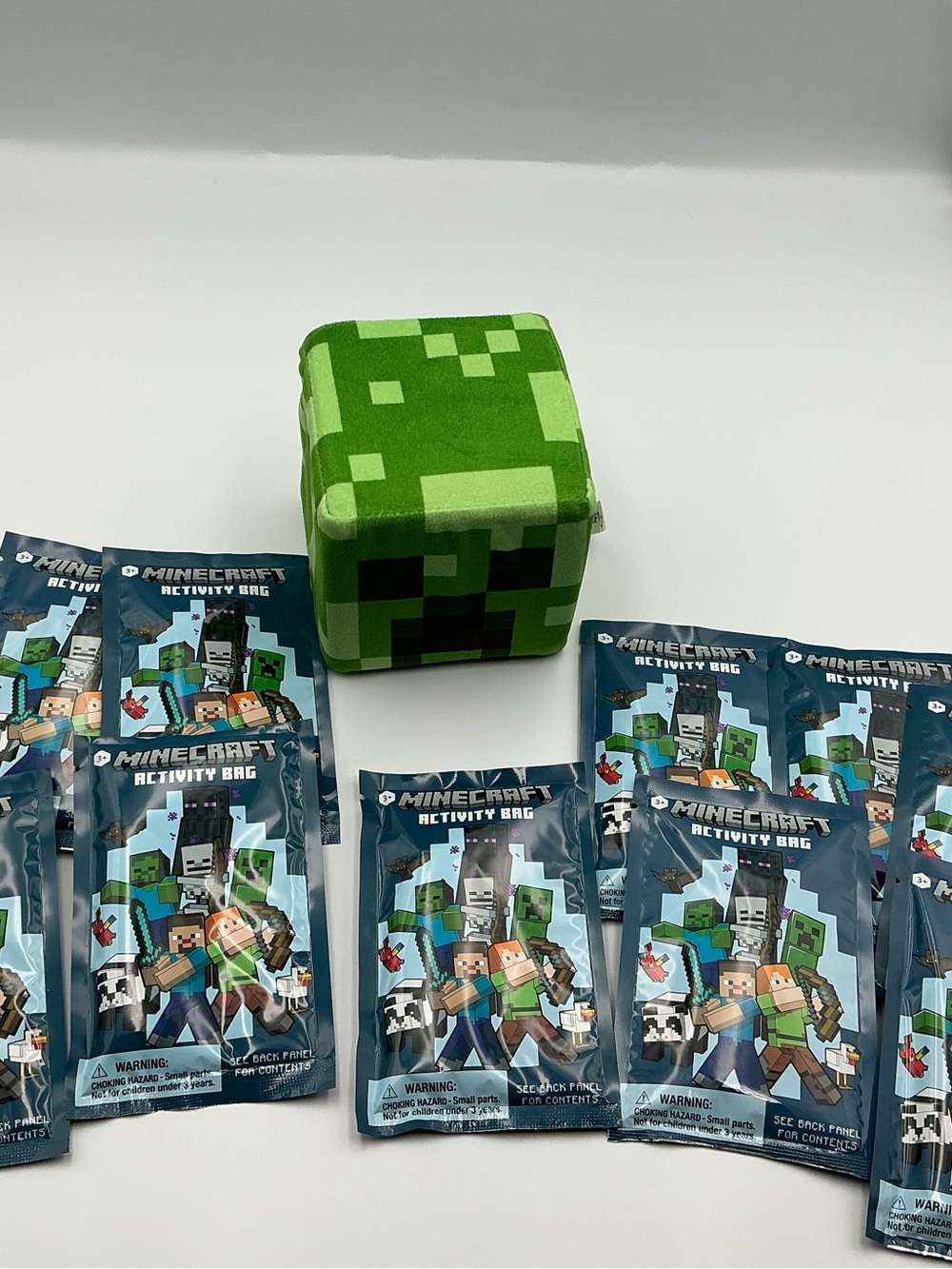 11 Minecraft Activity Bags And 1 Pre - Owned Minecraft Plush Cube